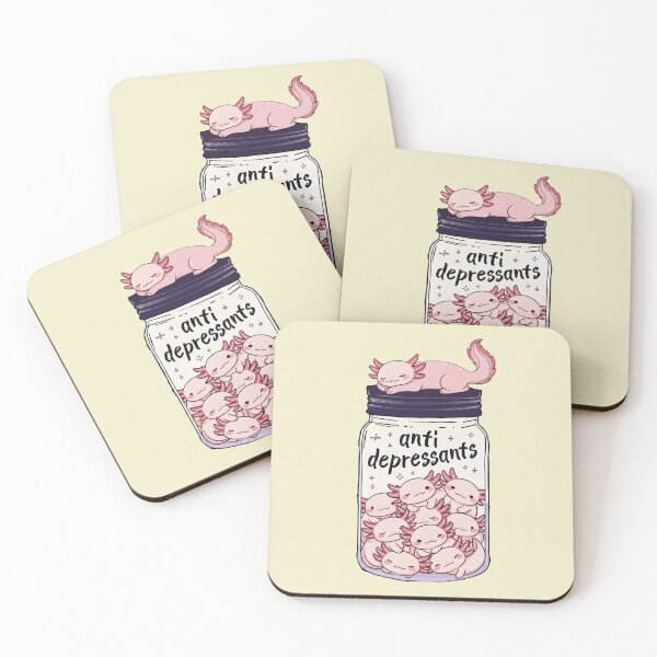 Item preview, Funny Axolotl Anti Depressant Jar Animal Lover Zoo Boys Girls Kids designed and sold by rafaeltto.