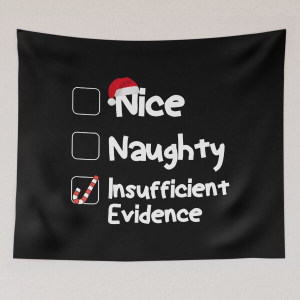 Item preview, Nice Naughty Insufficient Evidence Christmas Santa Claus designed and sold by AndreaBonnie.