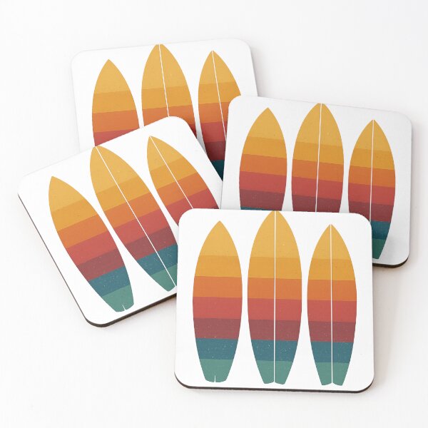 Item preview, Vintage Sunset Surfboards Retro Ocean Striped Board Art designed and sold by Eric’s Creative Corner.