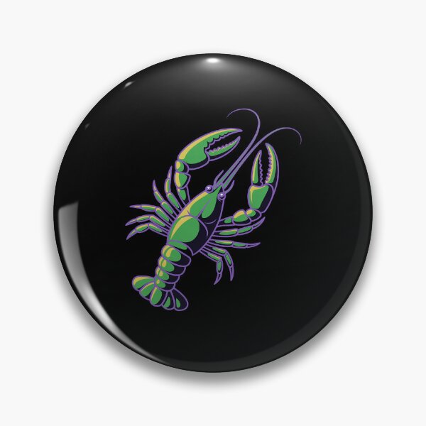 Item preview, Crawfish Lobster Purple Green Funny Mardi Gras designed and sold by SIGORDESIGN.