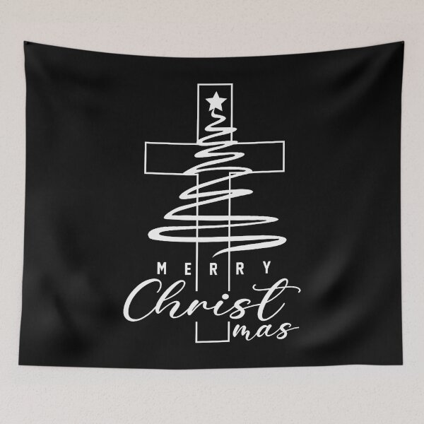 Item preview, Merry Christmas Xmas Cross Christian Jesus Family 	s designed and sold by KristenSophie.