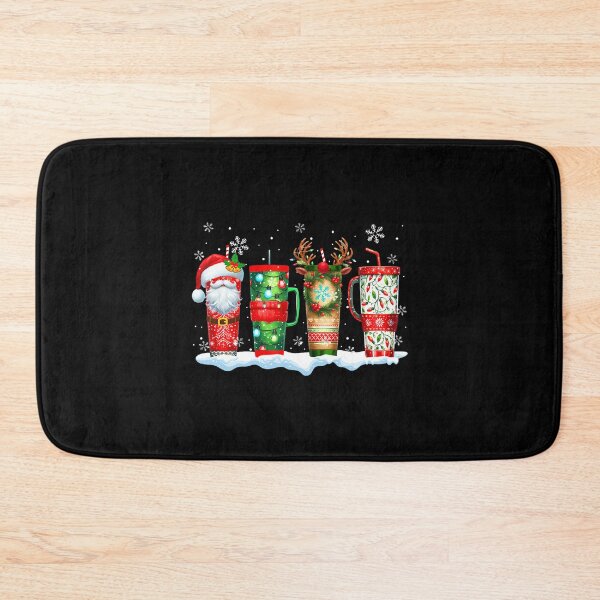 Item preview, Three Santa Reindeer Elf Tumblers Of Coffee Christmas Lover designed and sold by EileenDeana.