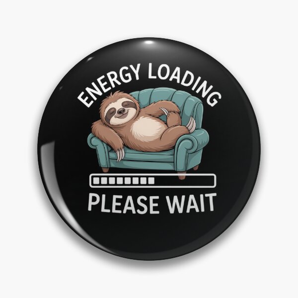 Item preview, Energy Loading Please Wait Sloth on Couch Sofa Chiller designed and sold by AsteriskDatBArt.