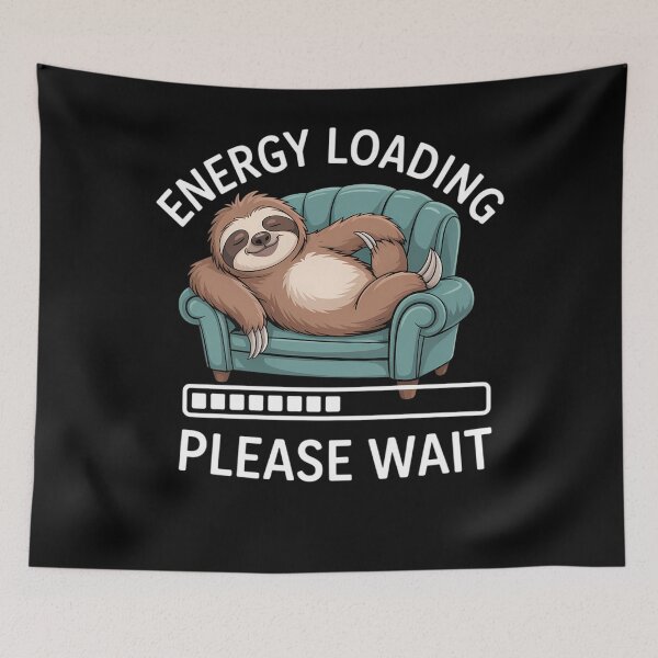 Item preview, Energy Loading Please Wait Sloth on Couch Sofa Chiller designed and sold by AsteriskDatBArt.