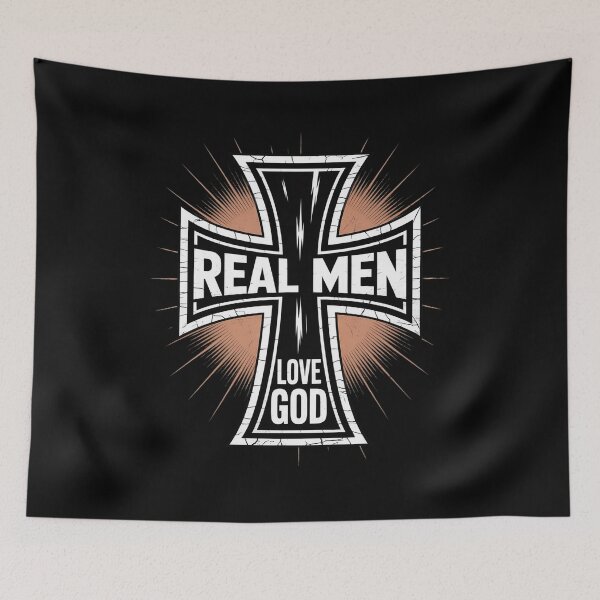 Item preview, Christian Cross Real Men Love God Joshua designed and sold by LinlinsDemons.