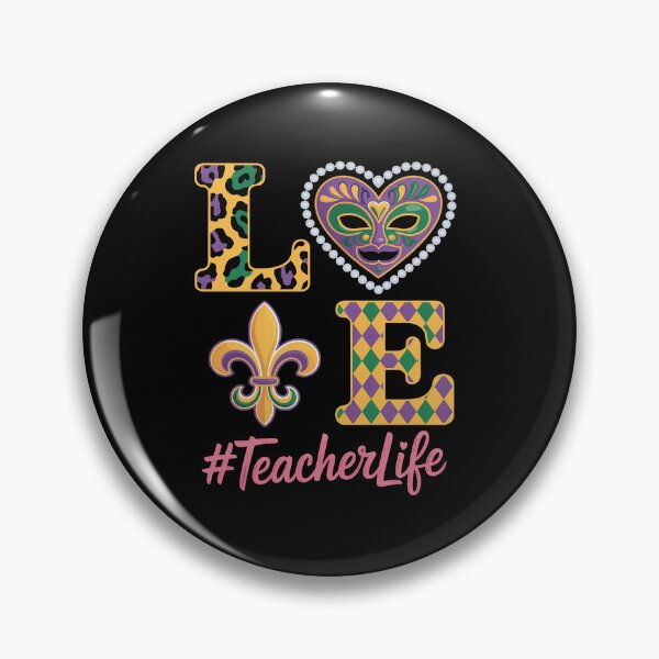 Item preview, Leopard Love Teacher Life Mardi Gras Fat Beads Tuesday Men Women designed and sold by SIGORDESIGN.