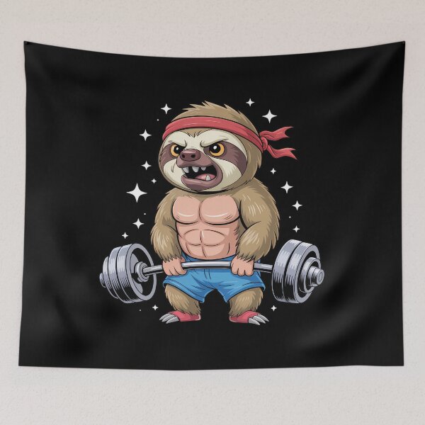 Item preview, Sloth Gym Workout Deadlifting Fitness designed and sold by AsteriskDatBArt.