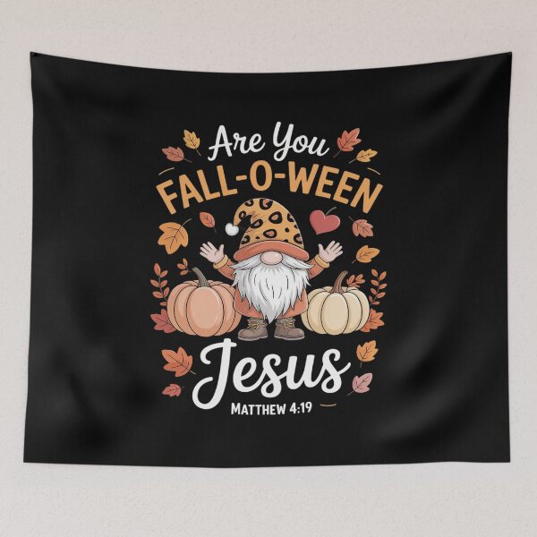 Item preview, Christian Fall Autumn Are You Falloween Jesus Funny Gnome designed and sold by LinlinsDemons.
