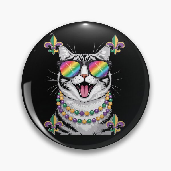 Item preview, Mardi Gras Cat Party New Orleans Cats Lover Fun designed and sold by SIGORDESIGN.