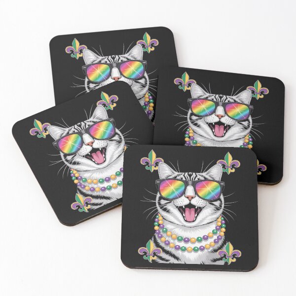 Item preview, Mardi Gras Cat Party New Orleans Cats Lover Fun designed and sold by SIGORDESIGN.
