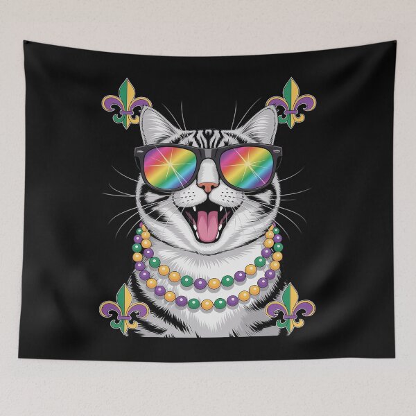 Item preview, Mardi Gras Cat Party New Orleans Cats Lover Fun designed and sold by SIGORDESIGN.