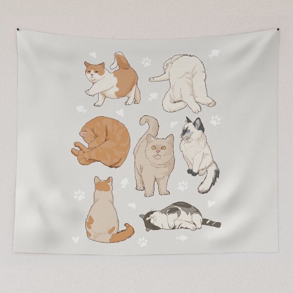Item preview, literally just a bunch of cats designed and sold by ohnoballoons.