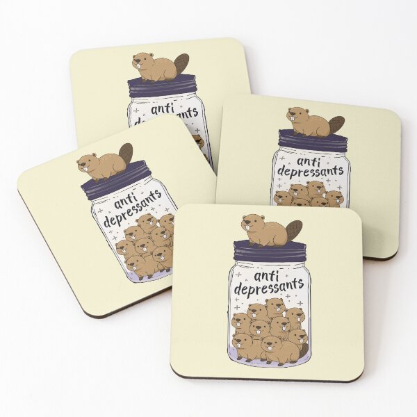Item preview, Funny Beaver Anti Depressant Jar Animal Lover Zoo Boys Girls Kids designed and sold by rafaeltto.