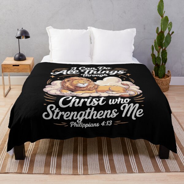 Item preview, Christian Philippians 4 13 Religious Lion Strengthens designed and sold by LinlinsDemons.