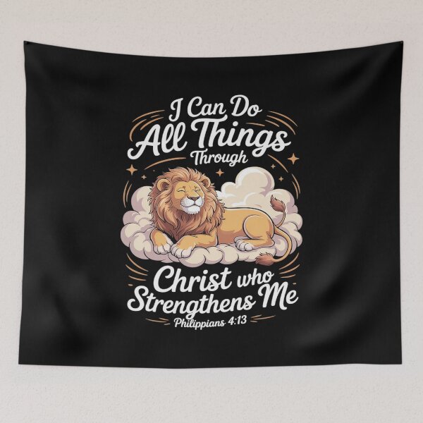 Item preview, Christian Philippians 4 13 Religious Lion Strengthens designed and sold by LinlinsDemons.