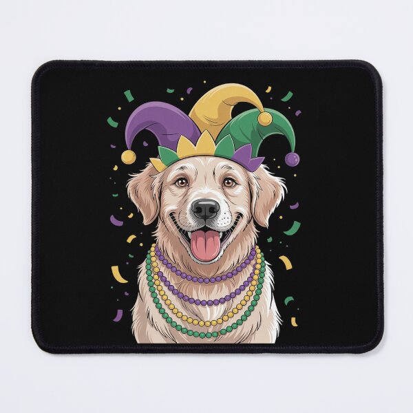 Item preview, Mardi Gras Dog Carnival Golden Retriever Jester Dog Lovers designed and sold by SIGORDESIGN.