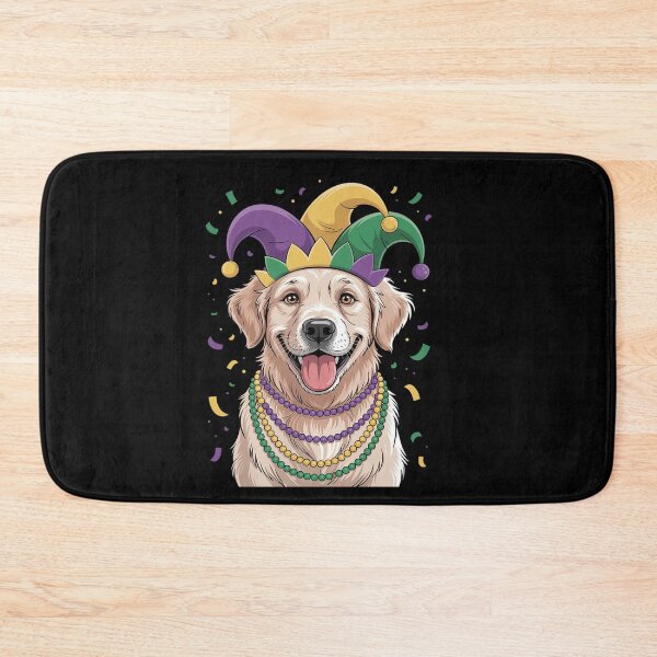 Item preview, Mardi Gras Dog Carnival Golden Retriever Jester Dog Lovers designed and sold by SIGORDESIGN.