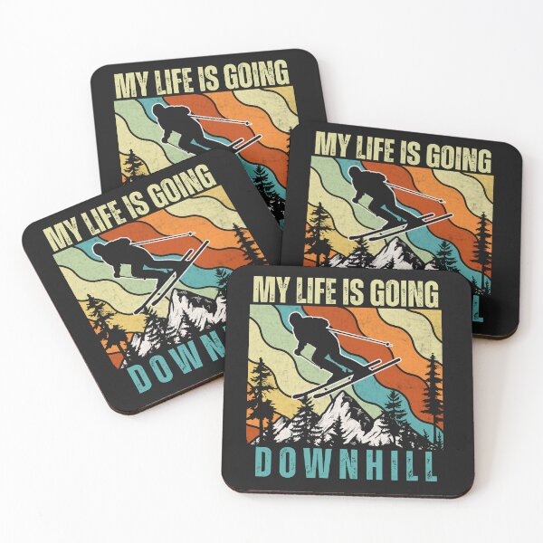 Item preview, Skiing My Life Is Going Downhill designed and sold by AlienOccupation.