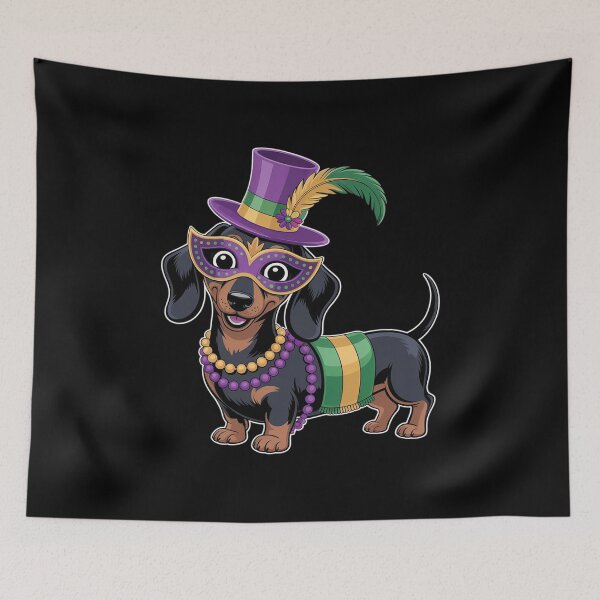 Item preview, Mardi Gras Dog Costume Mardi Gras Mask Dachshund designed and sold by SIGORDESIGN.