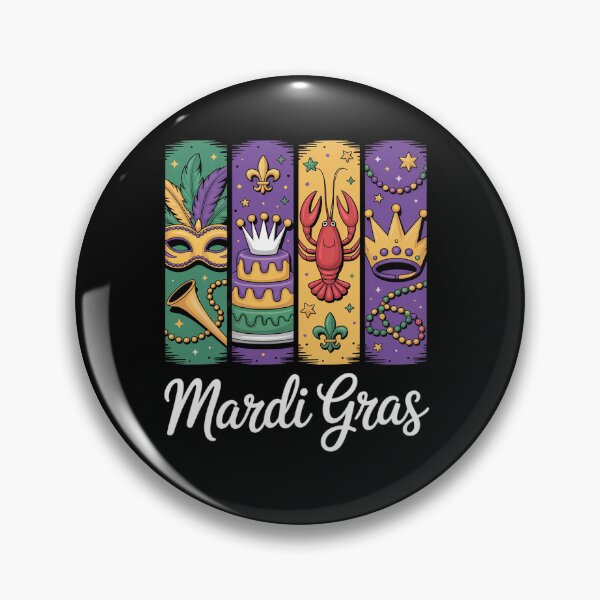 Item preview, Mardi Gras Mask King Cake Crawfish Louisiana designed and sold by SIGORDESIGN.