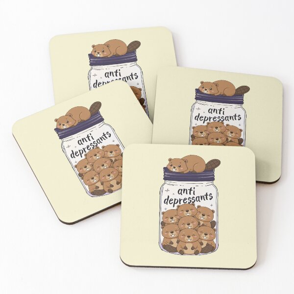 Item preview, Funny Beaver Anti Depressant Jar Animal Lover Zoo Boys Girls Kids designed and sold by rafaeltto.