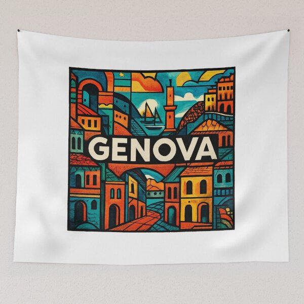 Item preview, Genova City Illustration designed and sold by PopPizzazz.