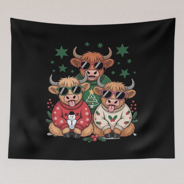 Item preview, Christmas Cows tee Farm Cow Santa Clause 2026 designed and sold by LinlinsDemons.