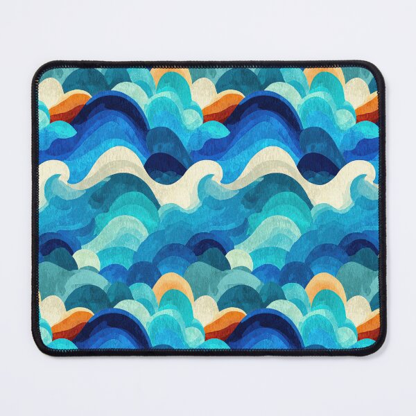 Item preview, Artistic Blue and Orange Ocean Wave Mosaic designed and sold by Piotrek0001.