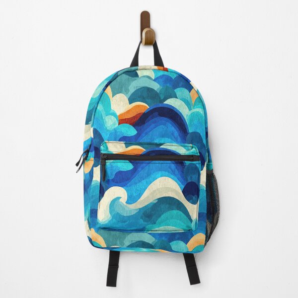 Item preview, Artistic Blue and Orange Ocean Wave Mosaic designed and sold by Piotrek0001.