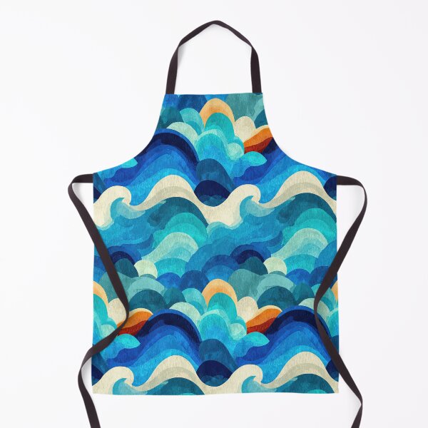 Item preview, Artistic Blue and Orange Ocean Wave Mosaic designed and sold by Piotrek0001.