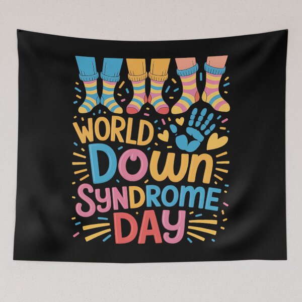 Item preview, World Down Syndrome Day Awareness Socks Down Right designed and sold by AsteriskDatBArt.