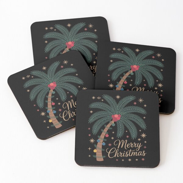 Item preview, Christmas Palm Tree Lights Tropical Holiday Island designed and sold by velltoons.
