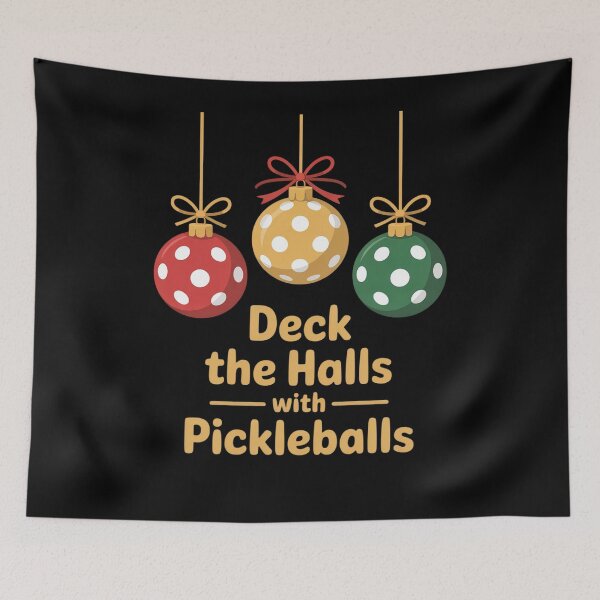 Item preview, Christmas Pickleball DECK THE HALLS with PICKLEBALLS designed and sold by velltoons.