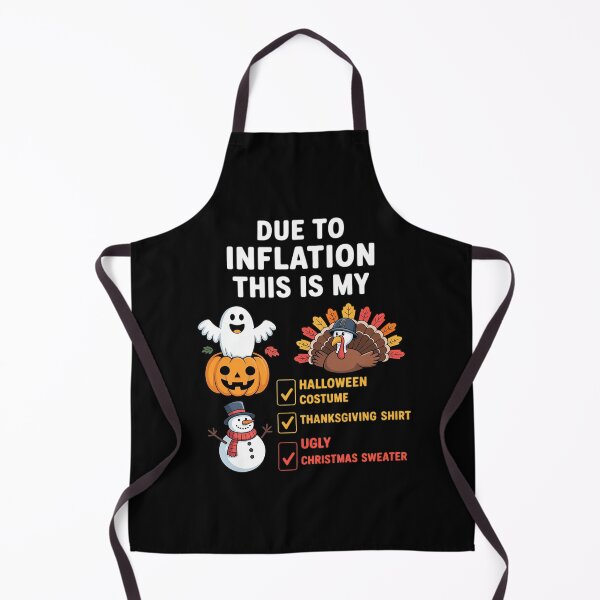 Item preview, Christmas Sweater Due to Inflation Halloween Thanksgiving designed and sold by velltoons.