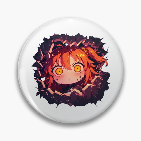 Item preview, Gudako Fate Grand Order Chibi Peeking Wall Crack Orange Hair Funny Expression Game designed and sold by TorbenKuhano.