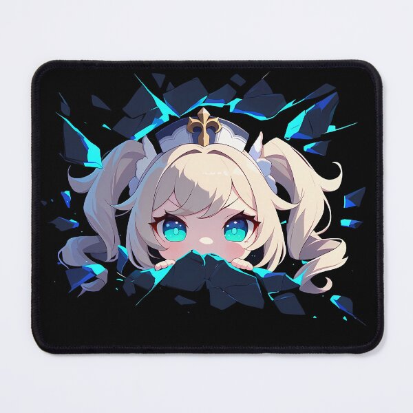 Item preview, Barbara Peeking Through Cracked Wall Chibi Style From Genshin Impact Game designed and sold by TorbenKuhano.