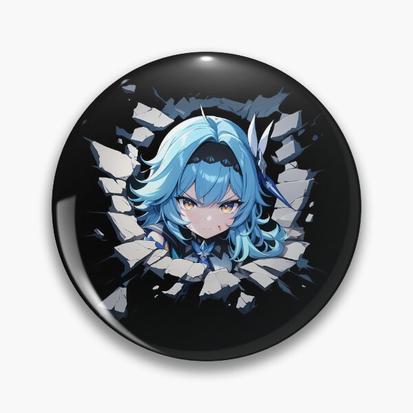Item preview, Eula Peeking Through Wall Chibi Style From Genshin Impact Game designed and sold by TorbenKuhano.