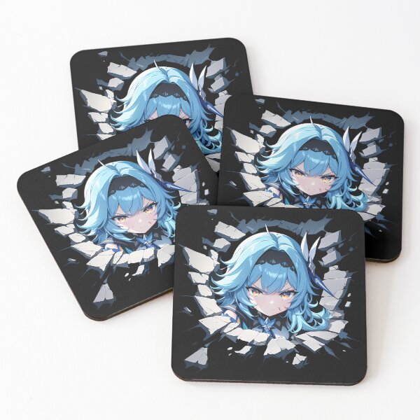 Item preview, Eula Peeking Through Wall Chibi Style From Genshin Impact Game designed and sold by TorbenKuhano.