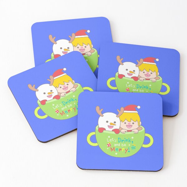 Item preview, Little Boy in Santa Claus Costume and Snowman in Hot Chocolate Mug designed and sold by nuchz.