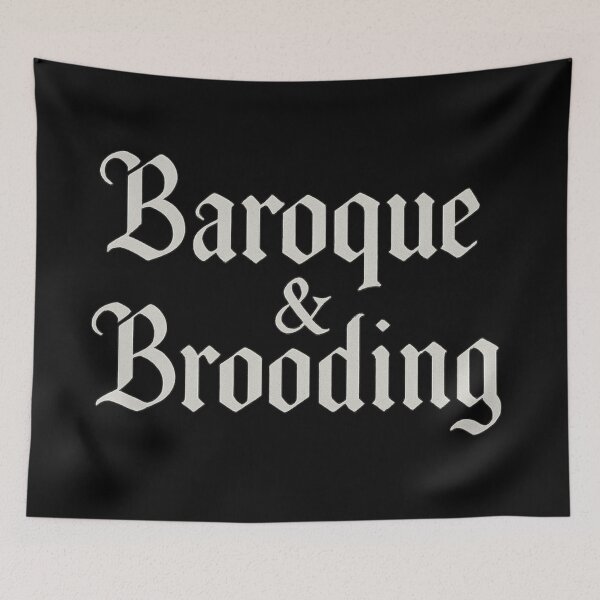 Item preview, Baroque & Brooding – Gothic Aesthetic Typography – Dark Academia Quote Design designed and sold by Mouraludia.