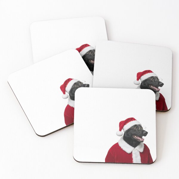 Item preview, Santa Shepherd Dog Art | Cute Christmas Pet Design designed and sold by slydawgstudio.