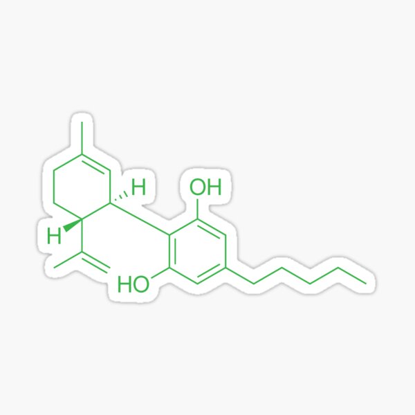 CBD Molecule Sticker