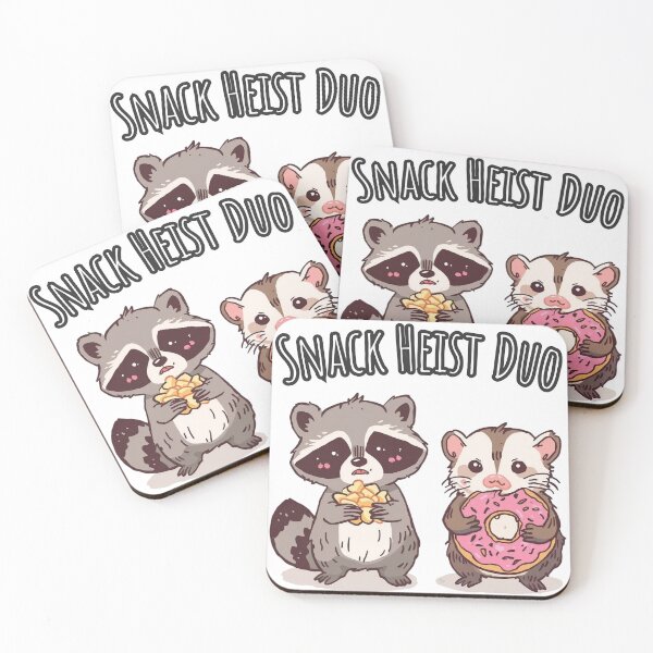Item preview, Snacky Time Duo Raccoon and Opossum  designed and sold by SpacedOutRITZ.