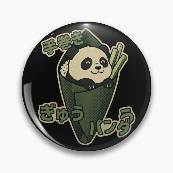 Item preview, Cute Panda Sushi Hand Roll Kawaii Japanese Food Art designed and sold by Bongocomic.