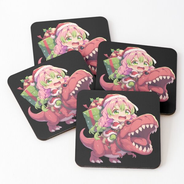 Item preview, Mitsuri Kanroji Christmas Santa Dinosaur Ride In Demon Slayer Anime designed and sold by TorbenKuhano.
