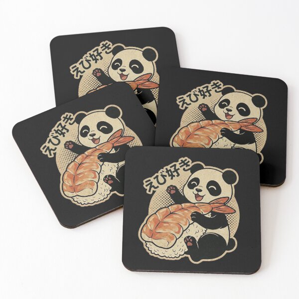 Item preview, Ebi Suki Panda Sushi Lover Vintage Japanese Food Art designed and sold by Bongocomic.