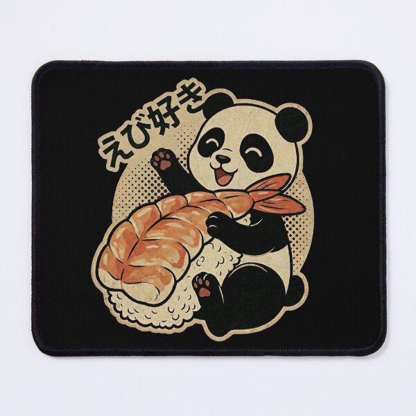 Item preview, Ebi Suki Panda Sushi Lover Vintage Japanese Food Art designed and sold by Bongocomic.