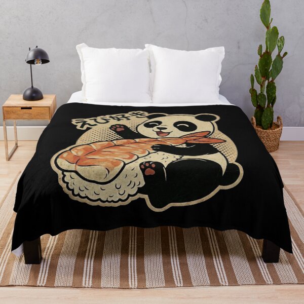 Item preview, Ebi Suki Panda Sushi Lover Vintage Japanese Food Art designed and sold by Bongocomic.