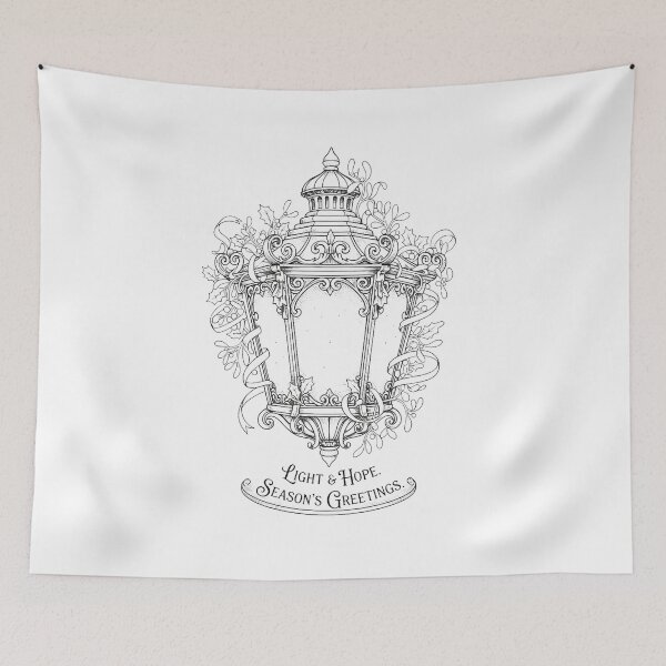Item preview, Victorian Lantern T-Shirt, Mug, & Poster | Caroler Light, Mistletoe Holly Intricate Christmas Gift designed and sold by YMLux.