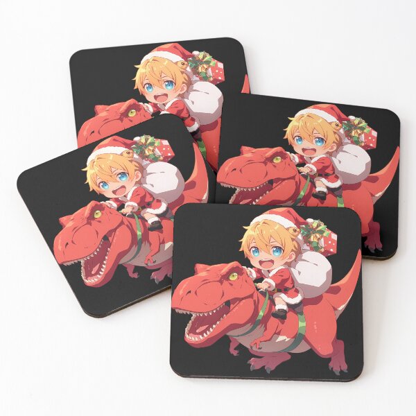 Item preview, Eugeo Santa Christmas Dinosaur Ride In Sword Art Online Anime designed and sold by TorbenKuhano.